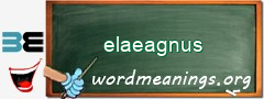 WordMeaning blackboard for elaeagnus